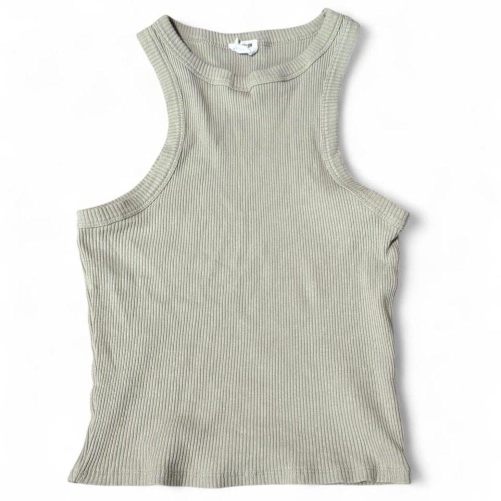 Cotton On light sea foam green‎ ribbed tank top